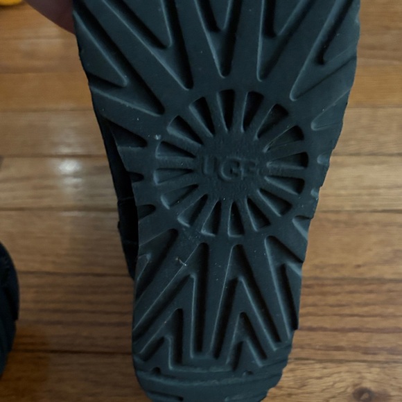 UGG Black Leather Water Resistant Boots - Picture 3 of 4